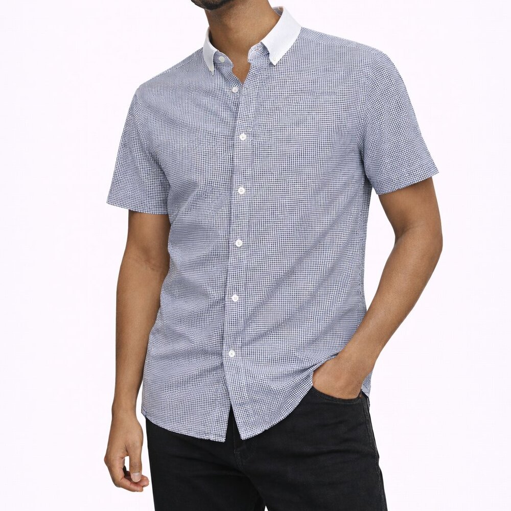 Express Slim Fit Button-Up Shirt – Men’s Medium (Runs Small)